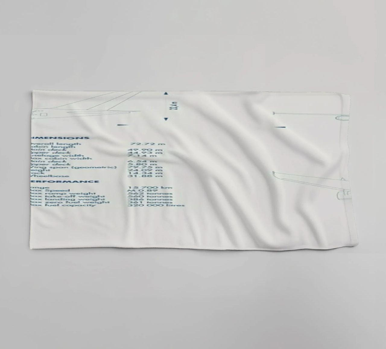 Technical Drawing A380 asciugamano da bagno da Marc Schulthess