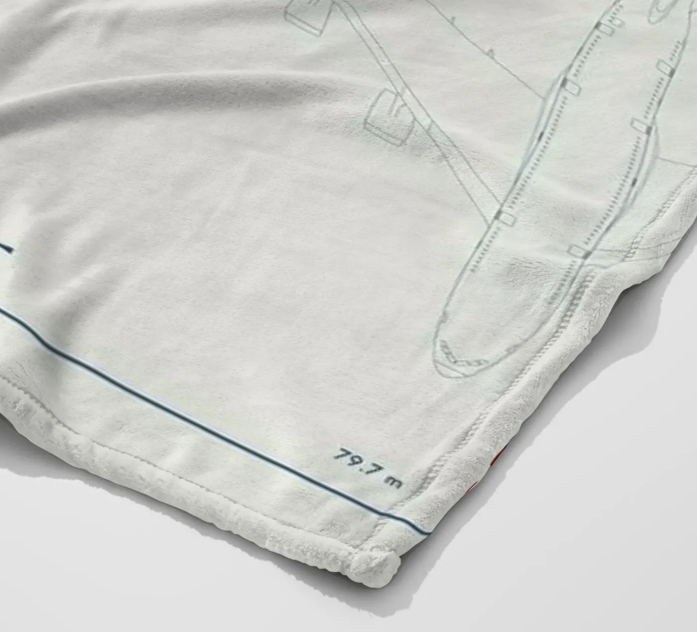 Technical Drawing A380 Fleecedecke von Marc Schulthess