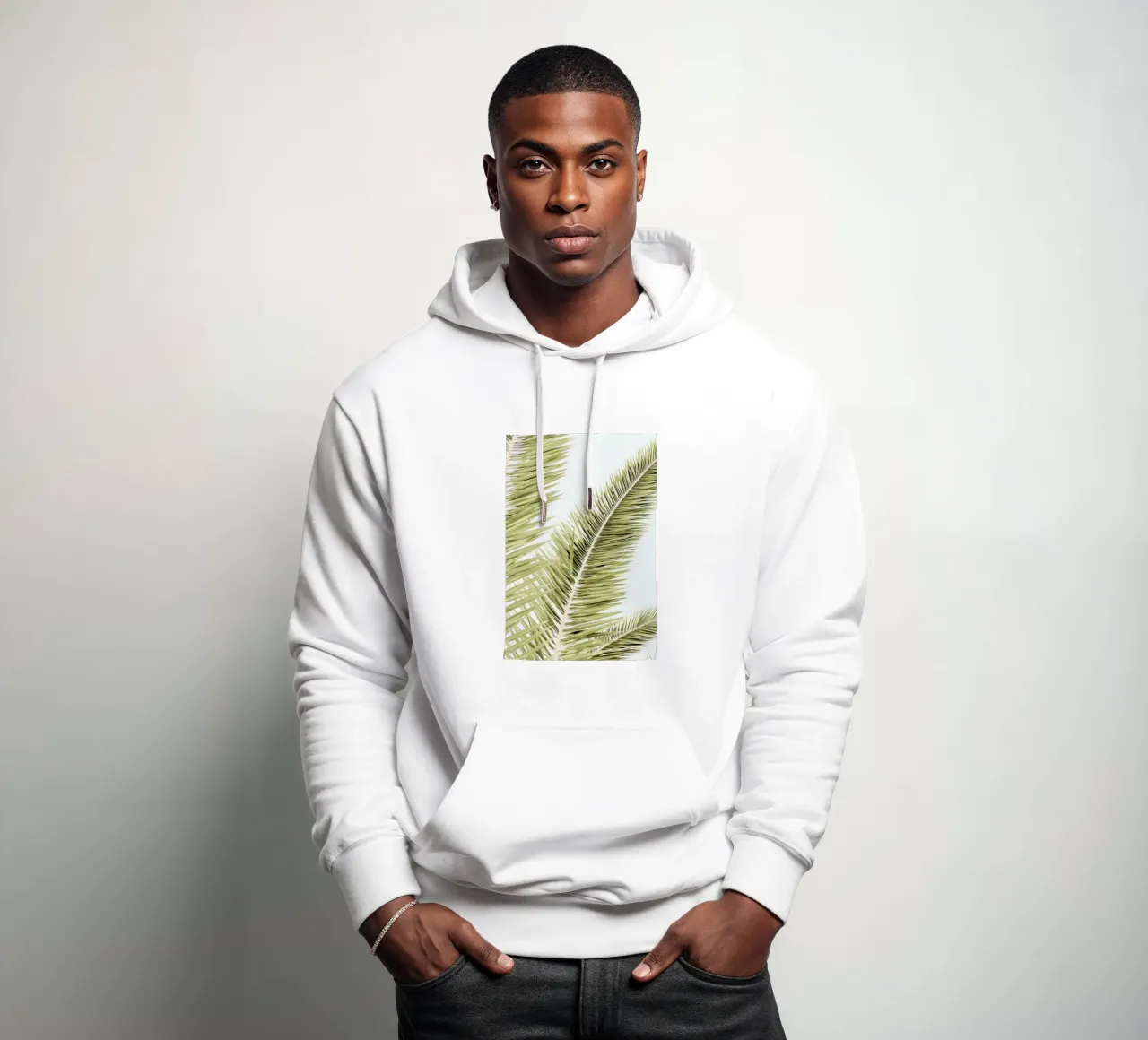Light Palm Trees Hoodie von Babett Schultze