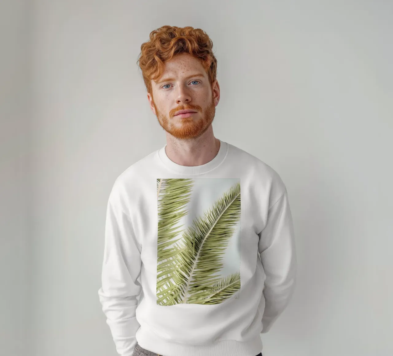 Light Palm Trees Sweatshirt von Babett Schultze