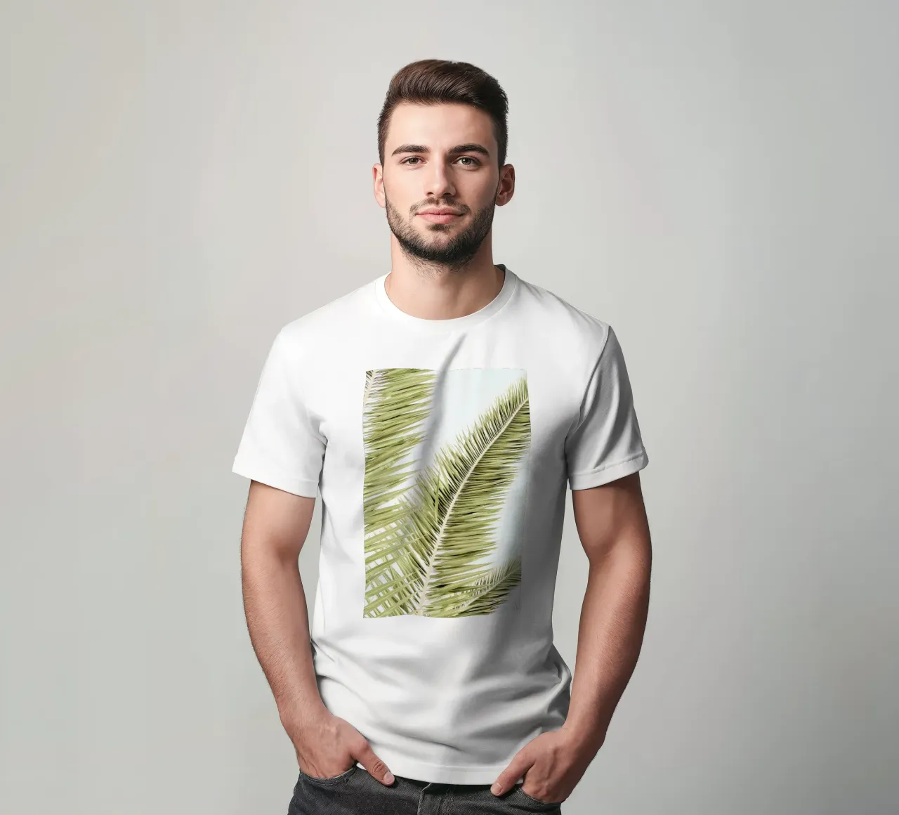 Light Palm Trees T-Shirt von Babett Schultze