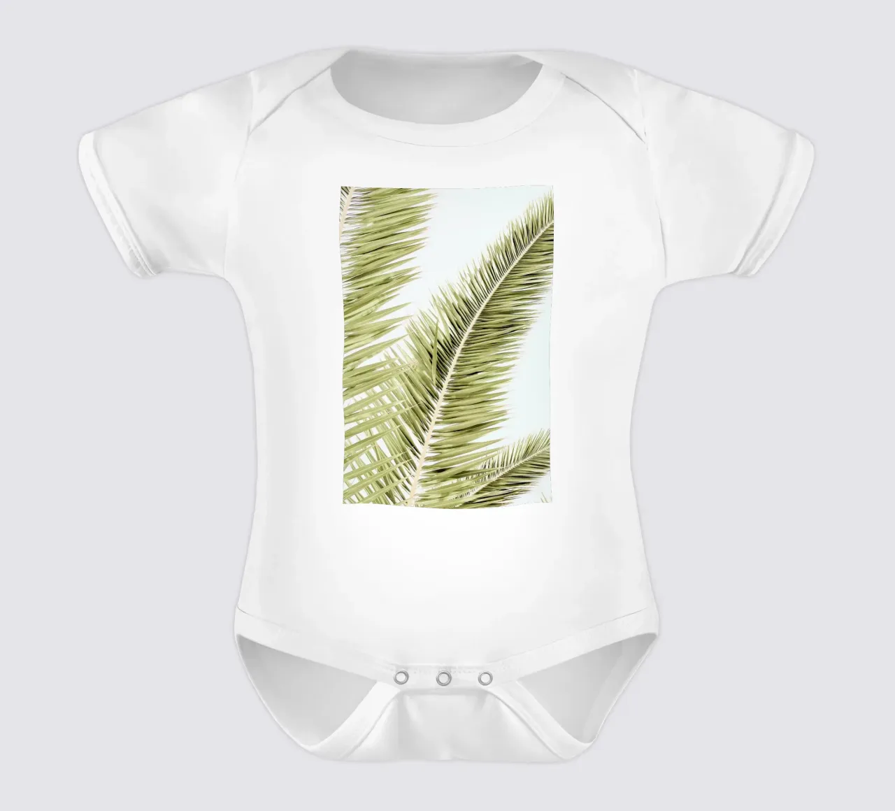 Light Palm Trees body neonato maniche corte da Babett Schultze