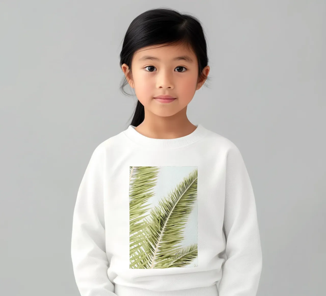 Light Palm Trees kids sweatshirt by Babett Schultze