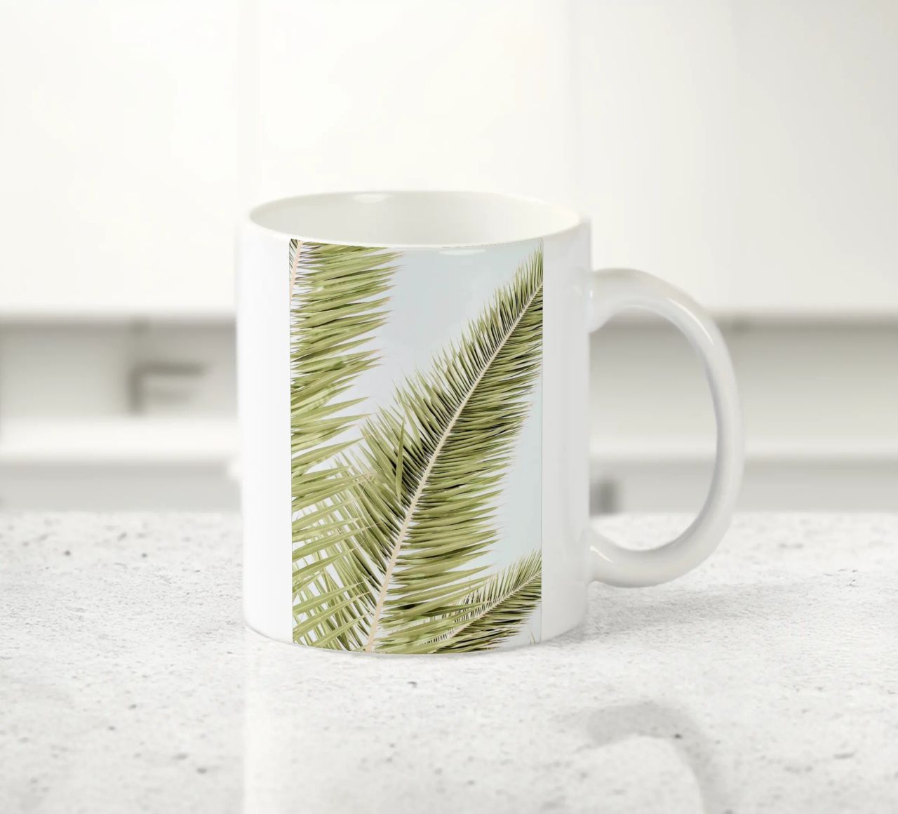 Light Palm Trees tazza in ceramica da Babett Schultze