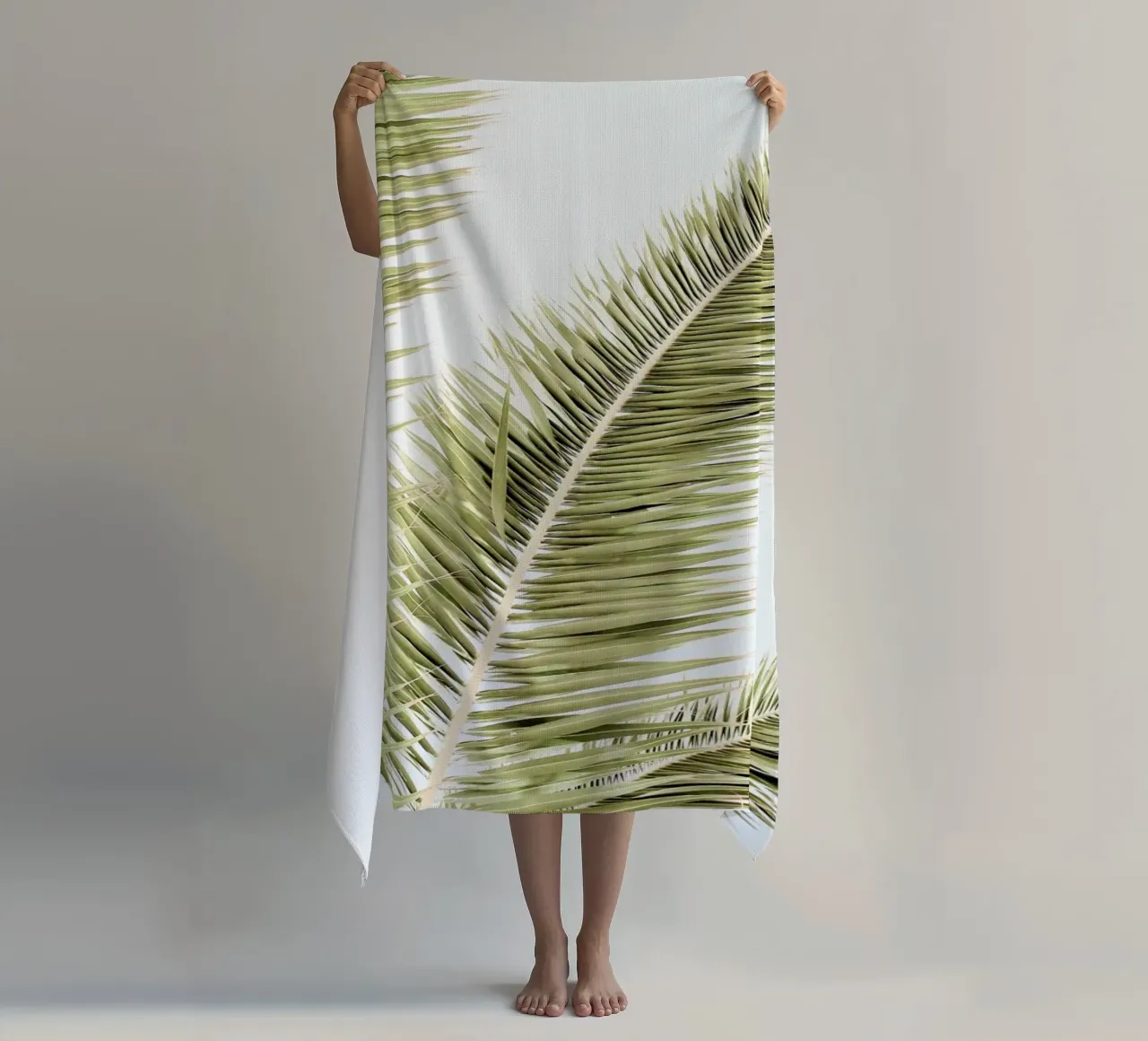 Light Palm Trees Strandtuch von Babett Schultze