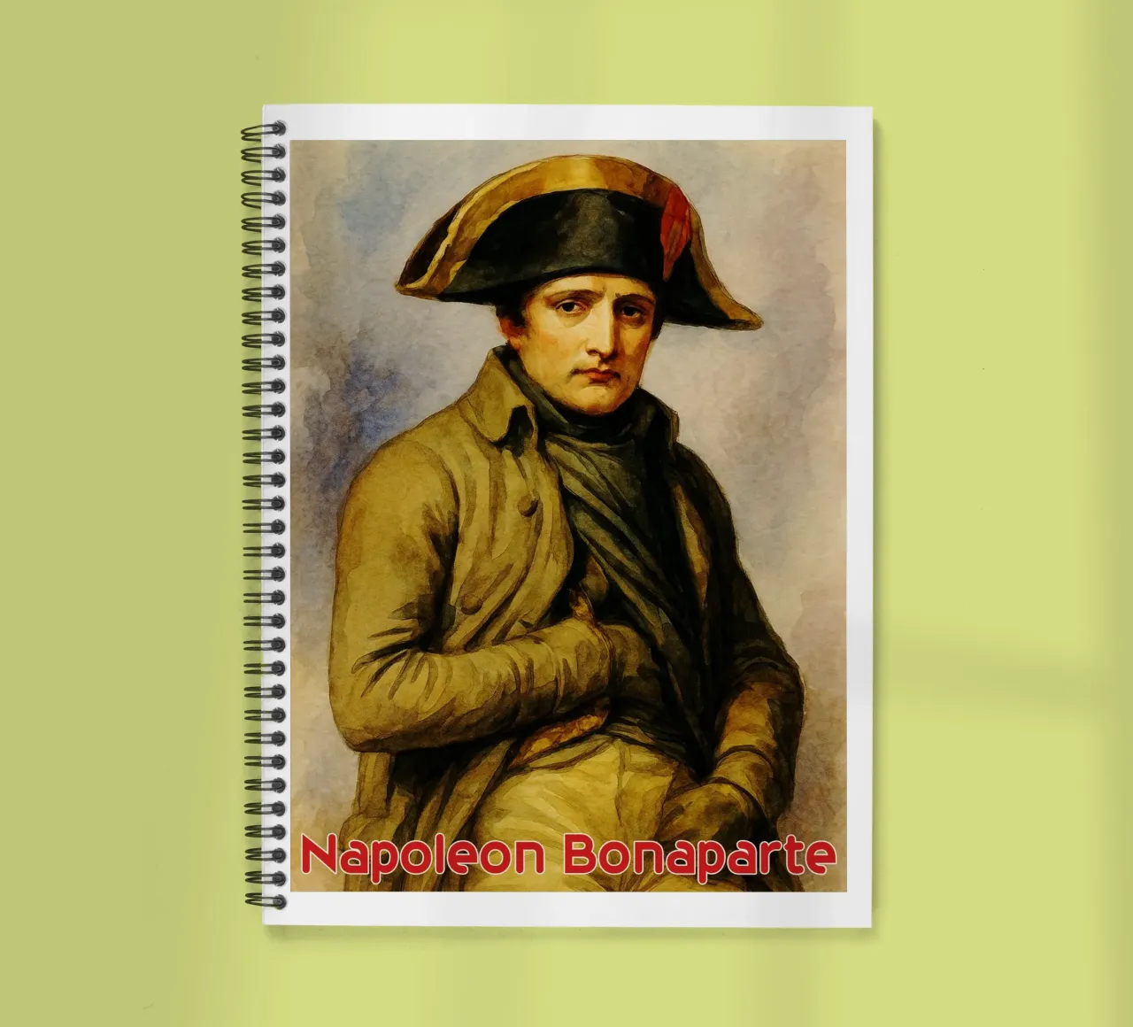Napoleon Bonaparte Repainting Imagination Redrawing spiral notebook by MOKAIYA