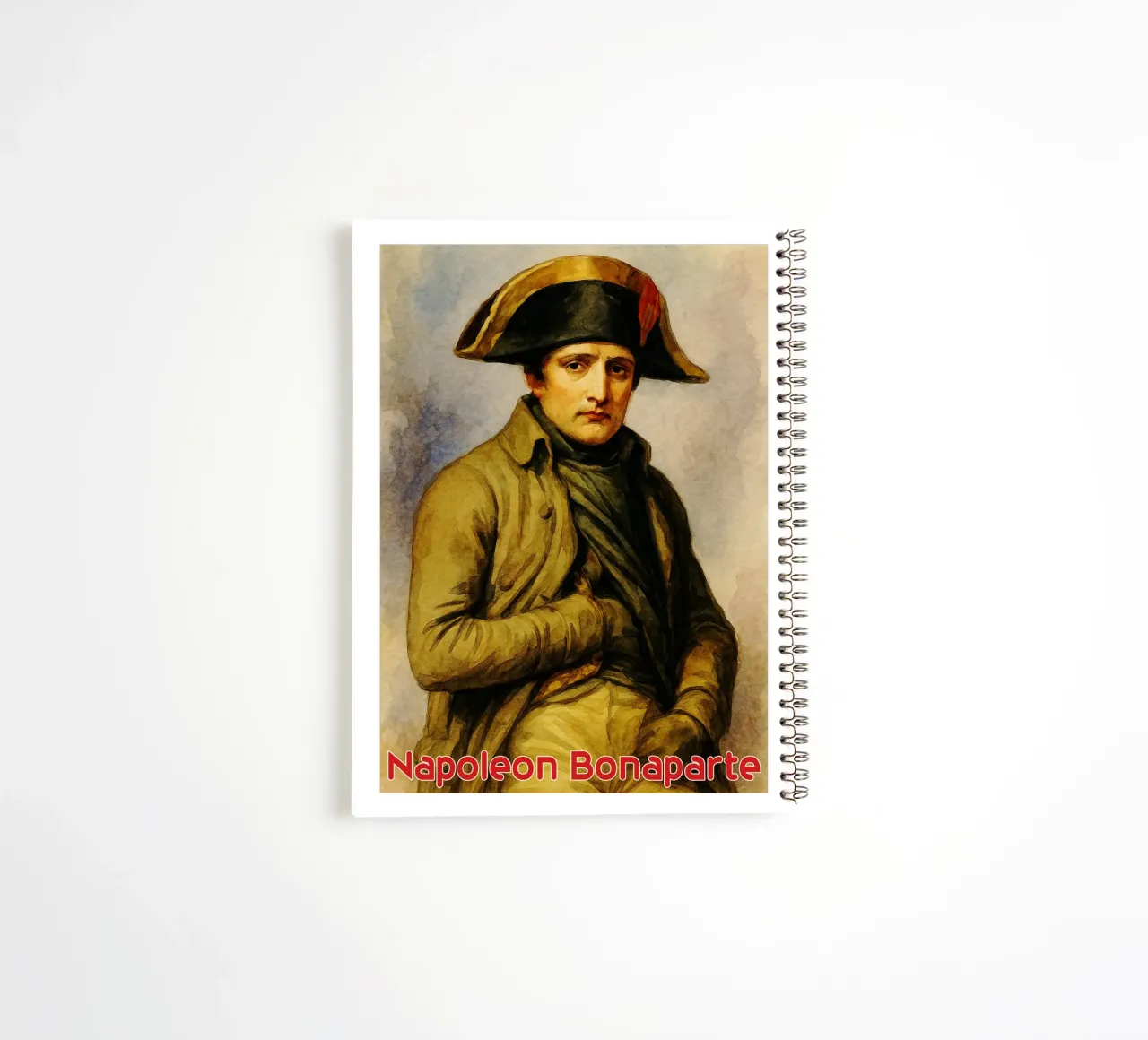 Napoleon Bonaparte Repainting Imagination Redrawing spiral notebook by MOKAIYA
