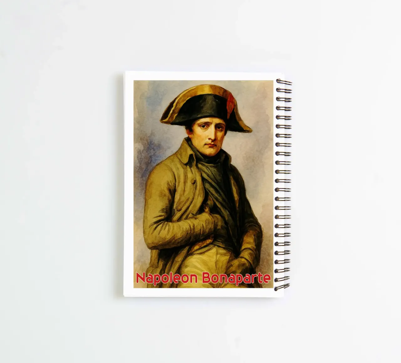 Napoleon Bonaparte Repainting Imagination Redrawing spiral notebook by MOKAIYA