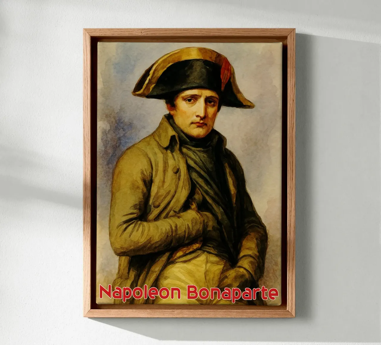 Napoleone Bonaparte Riparare l'immaginazione Ridisegnare tela con Cornice a cassetta da MOKAIYA