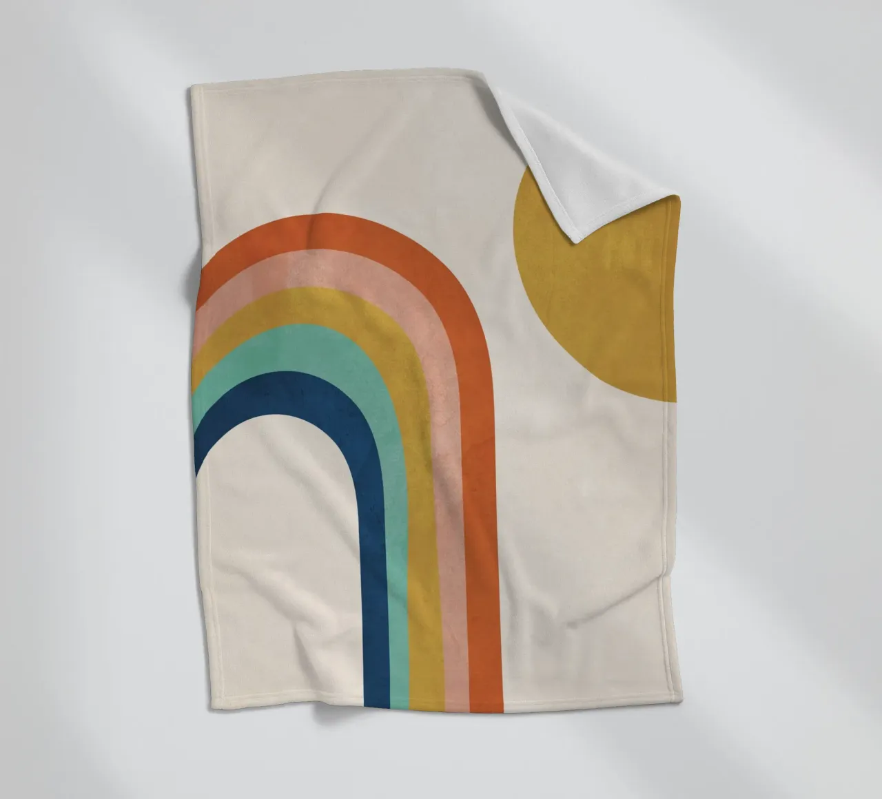 The Sun and a Rainbow coperta in pile da cityart