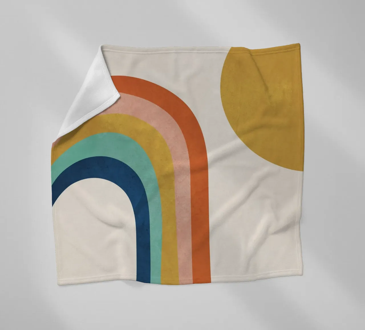 The Sun and a Rainbow coperta in pile da cityart