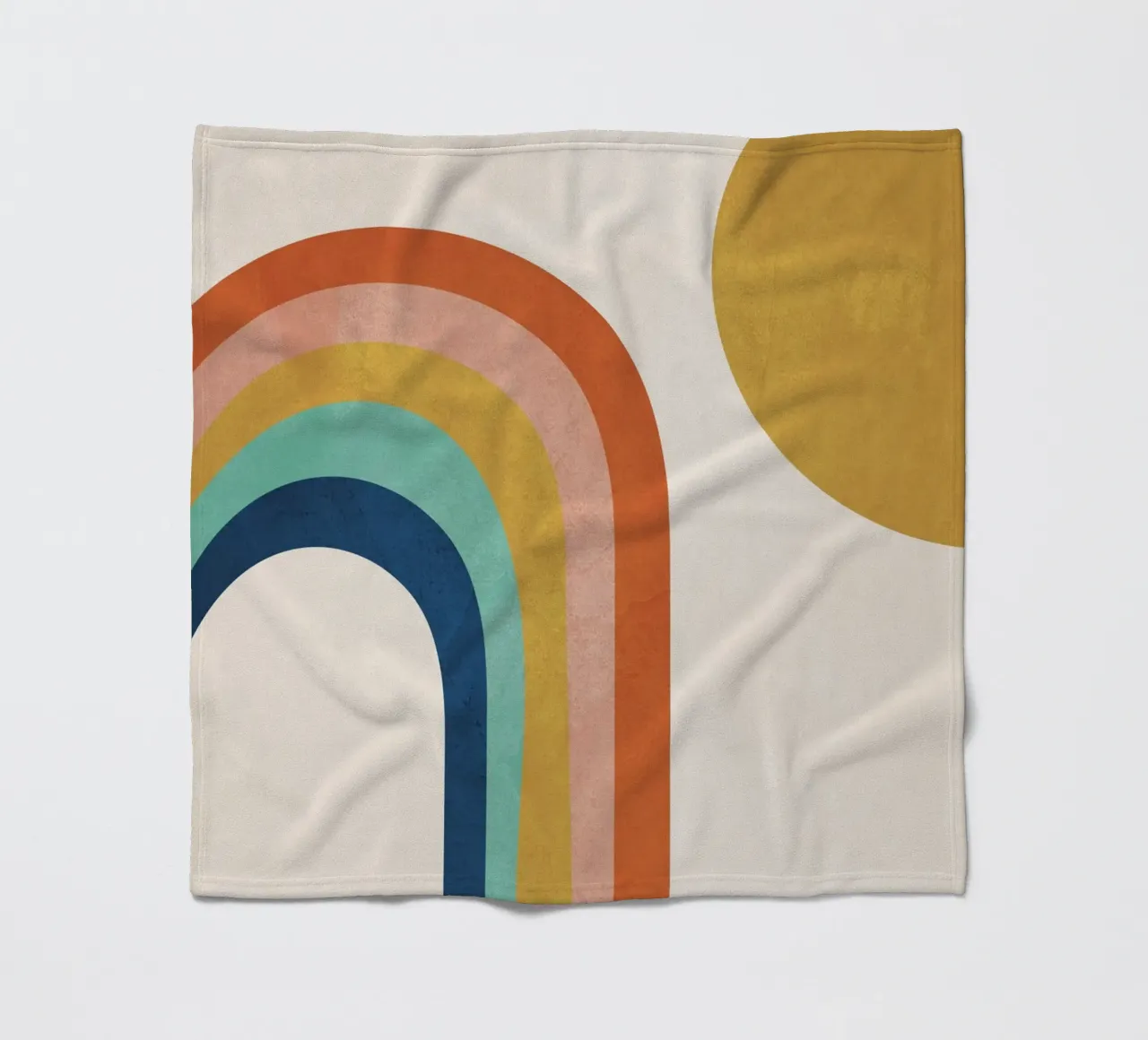 The Sun and a Rainbow coperta in pile da cityart