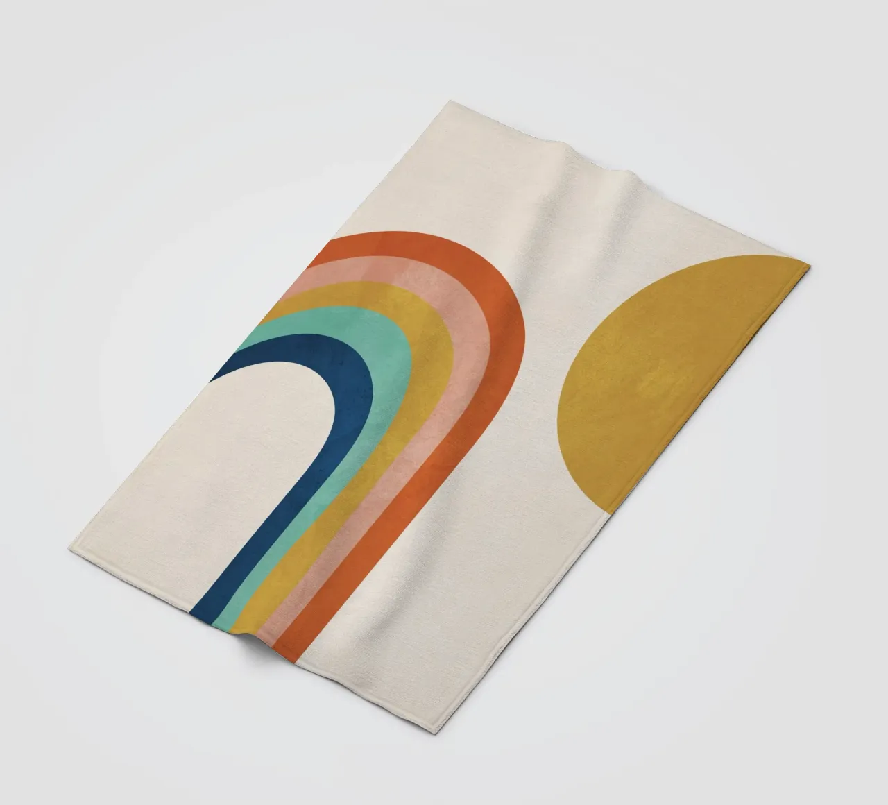The Sun and a Rainbow coperta in pile da cityart