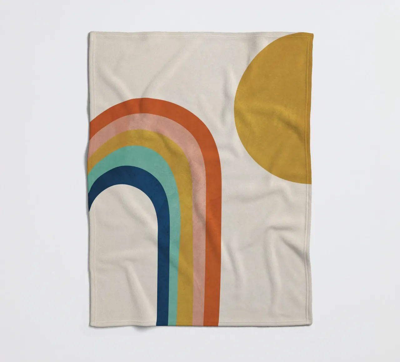 The Sun and a Rainbow coperta in pile da cityart
