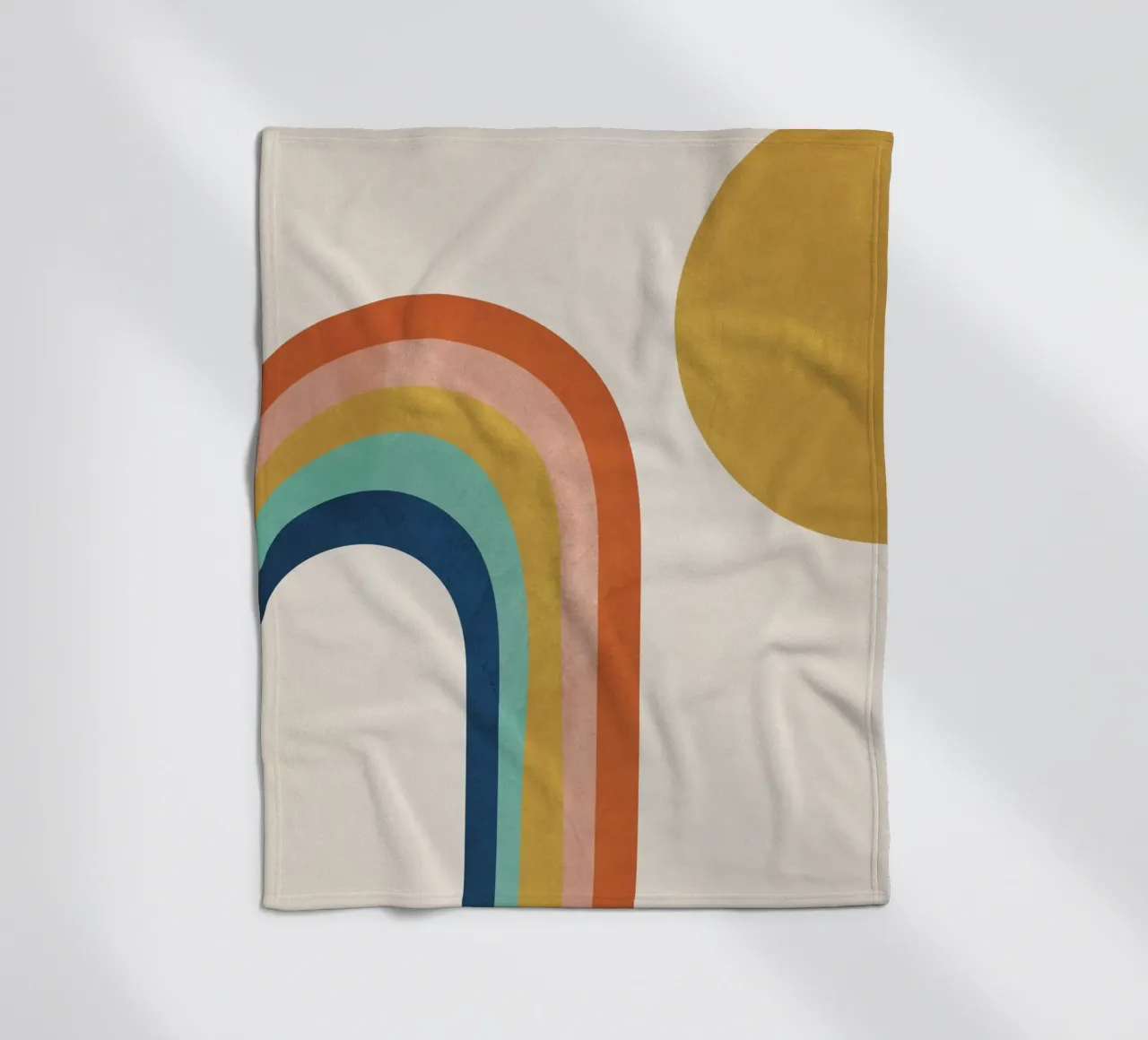 The Sun and a Rainbow coperta in pile da cityart