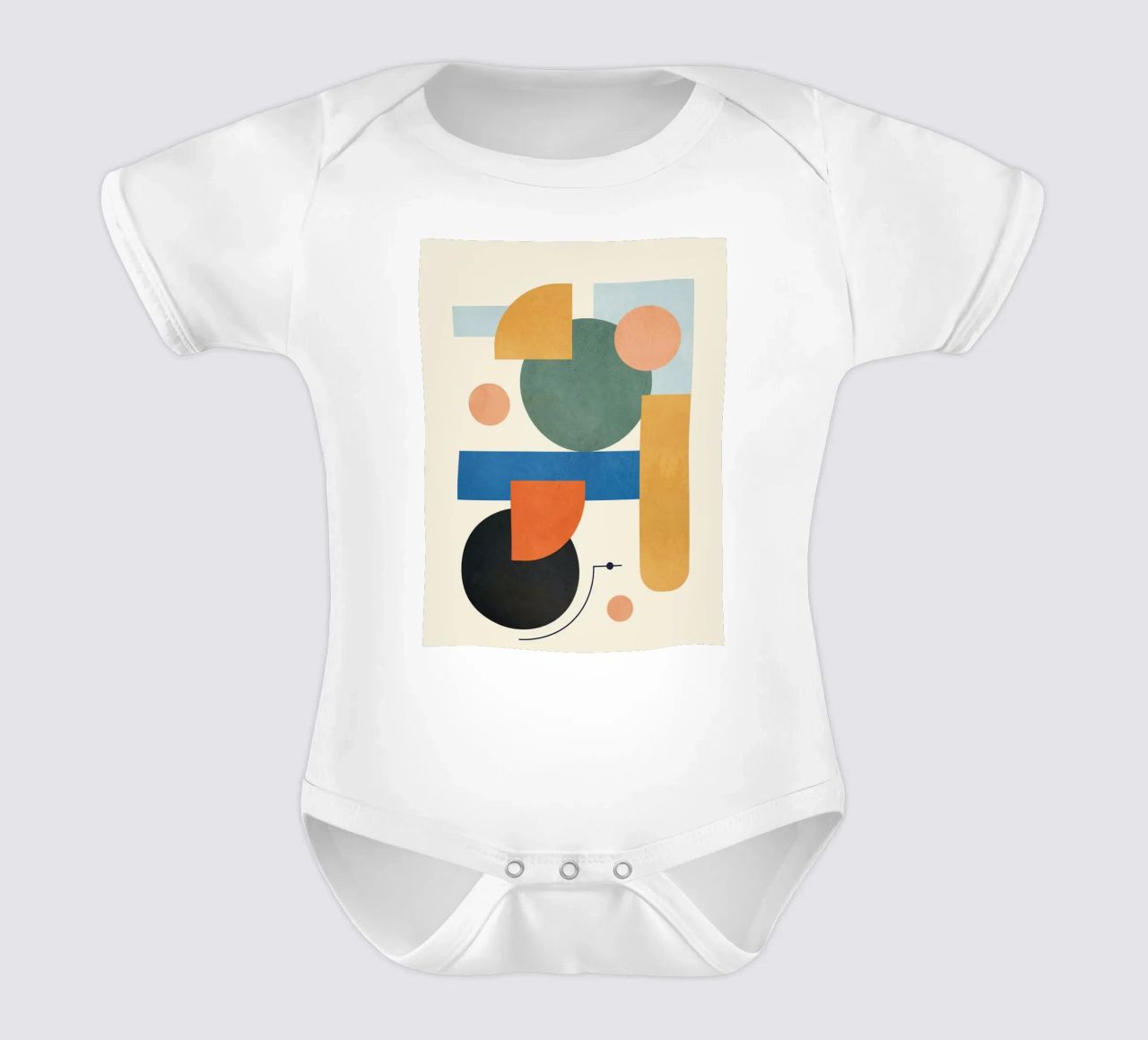 Geometric Color Play 01 body neonato maniche corte da cityart