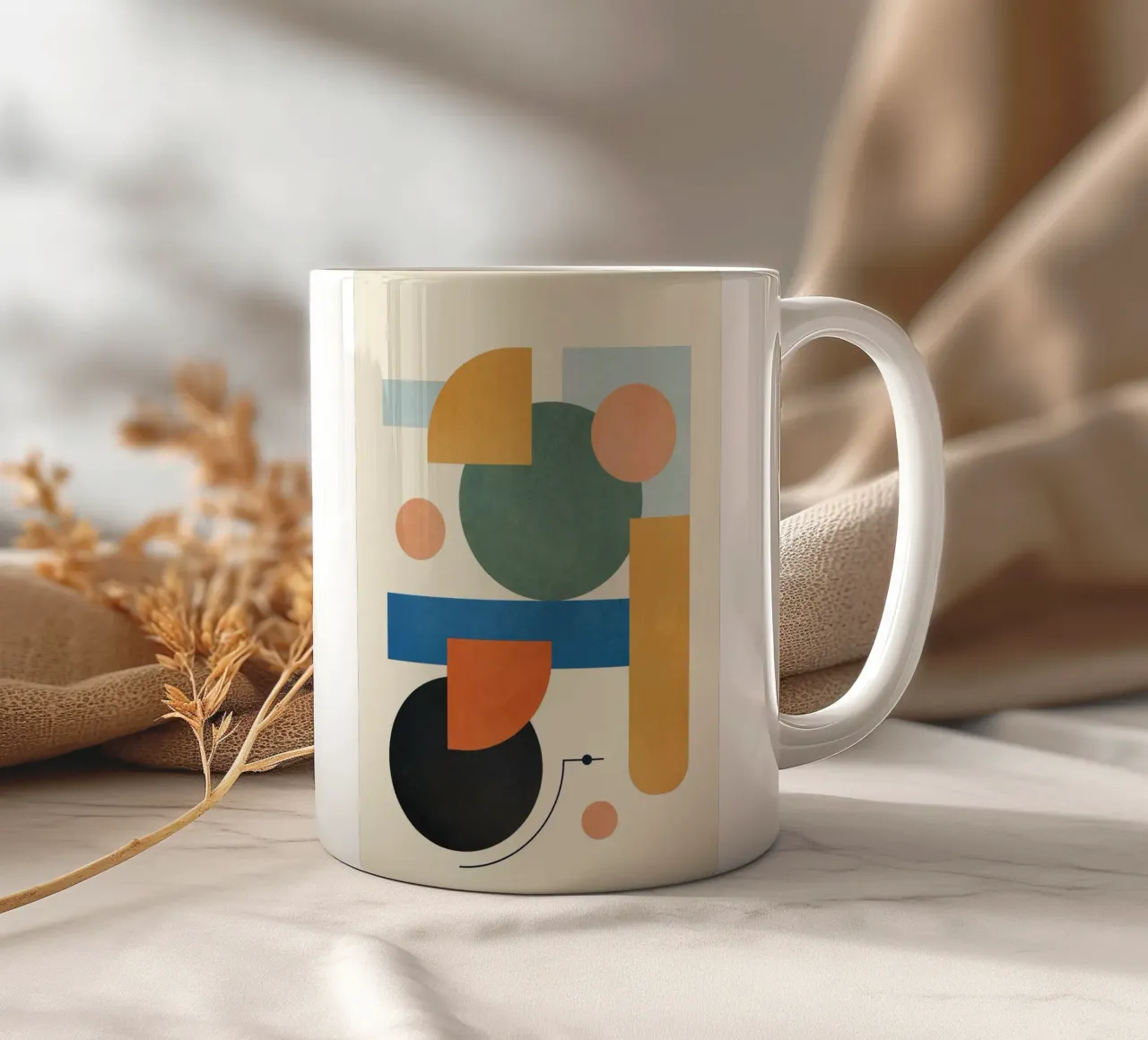 Geometric Color Play 01 ceramic mug by cityart