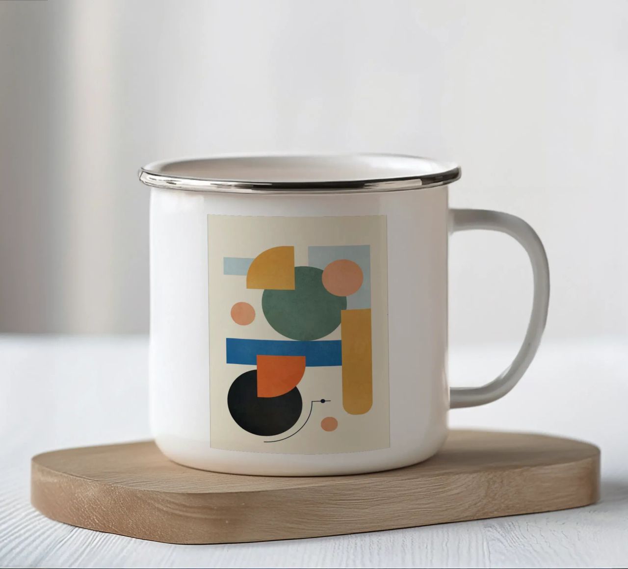 Geometric Color Play 01 tazza in smalto da cityart