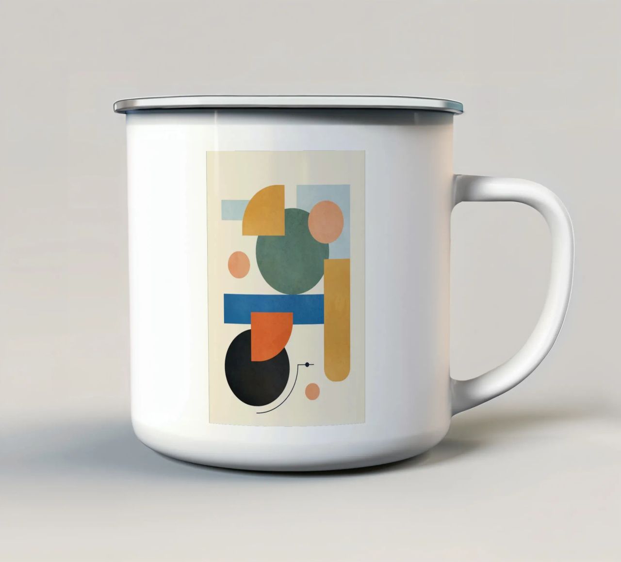 Geometric Color Play 01 tazza in smalto da cityart
