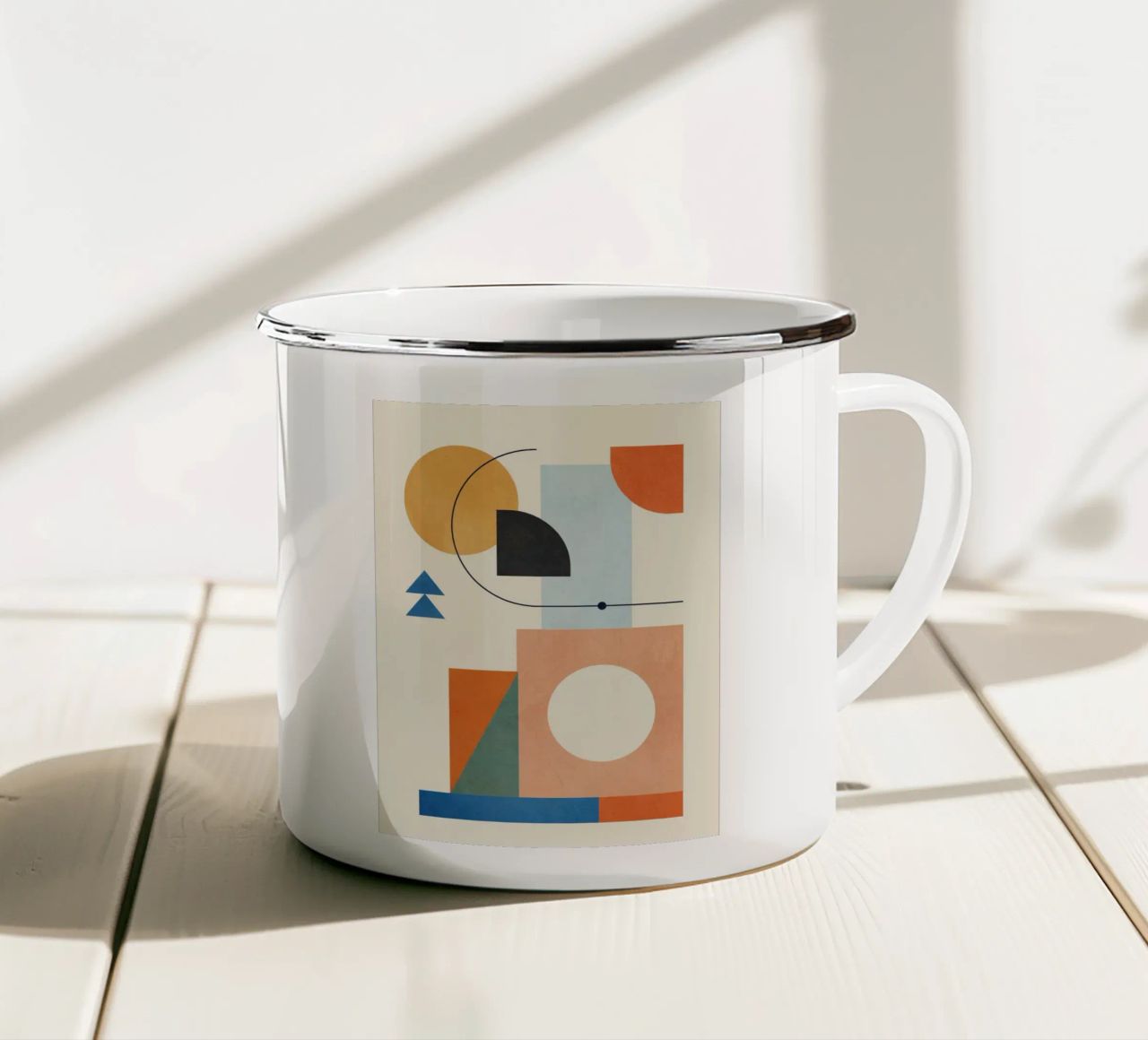 Geometric Color Play 02 mug en émail de cityart
