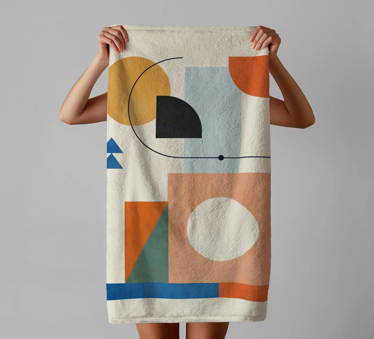 Geometric Color Play 02 towel by cityart