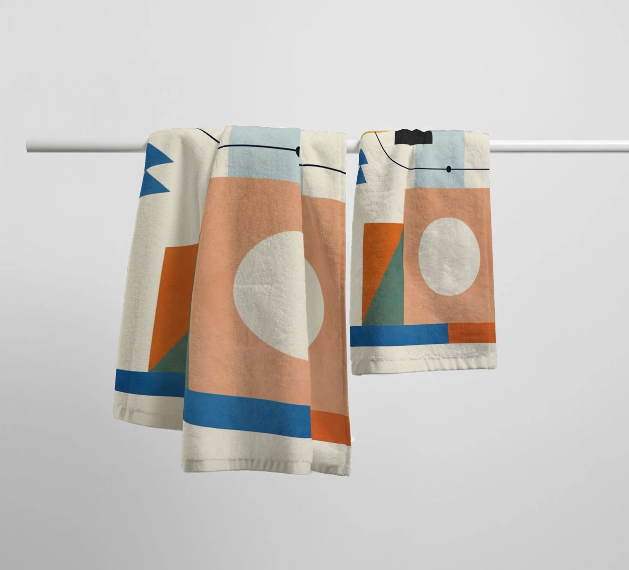 Geometric Color Play 02 towel by cityart