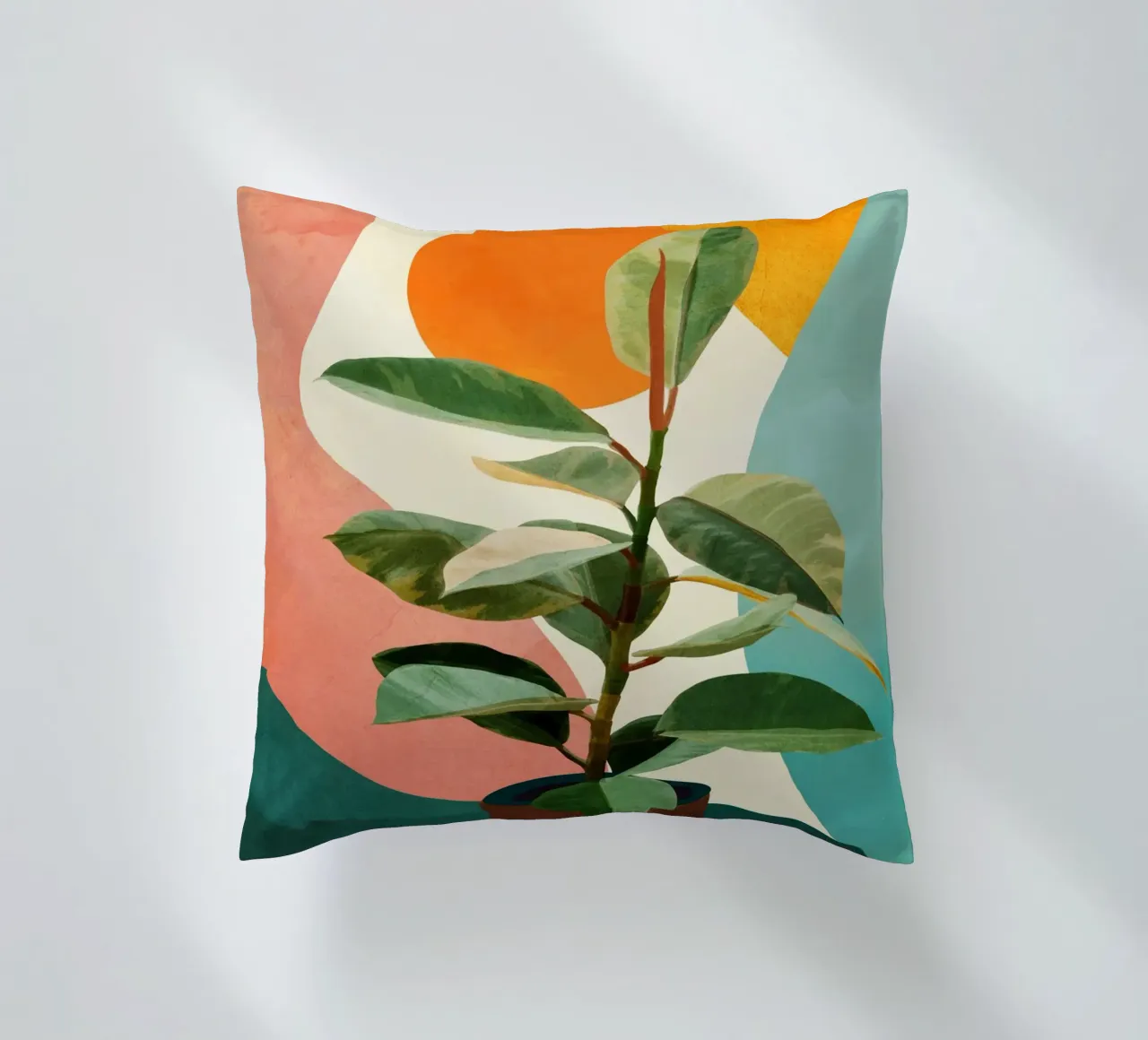 Colorful Ficus 1 cuscino da cityart