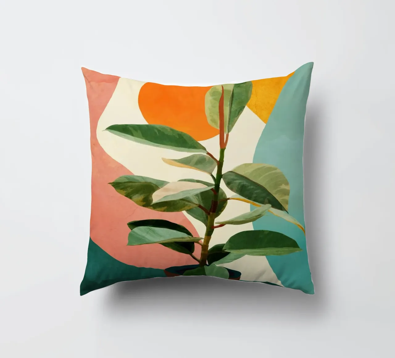 Colorful Ficus 1 cuscino da cityart