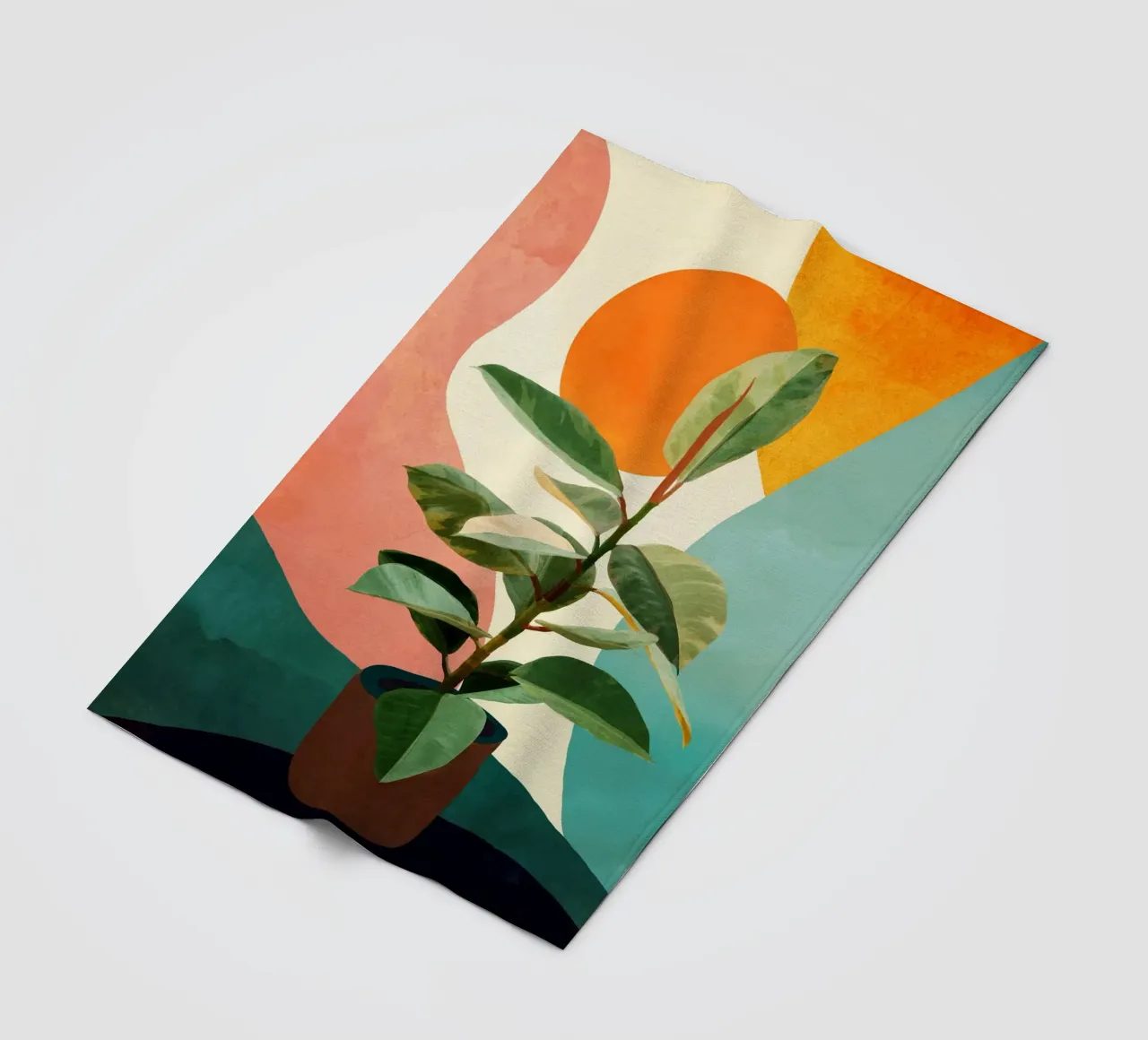 Colorful Ficus 1 coperta in pile da cityart