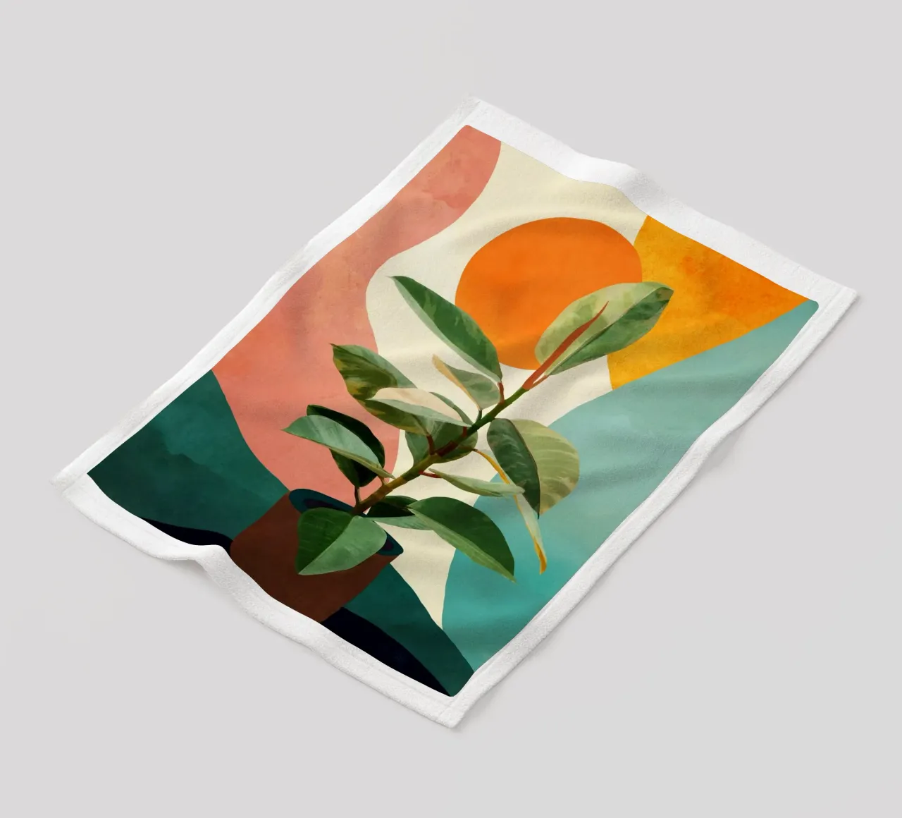 Colorful Ficus 1 coperta in pile da cityart