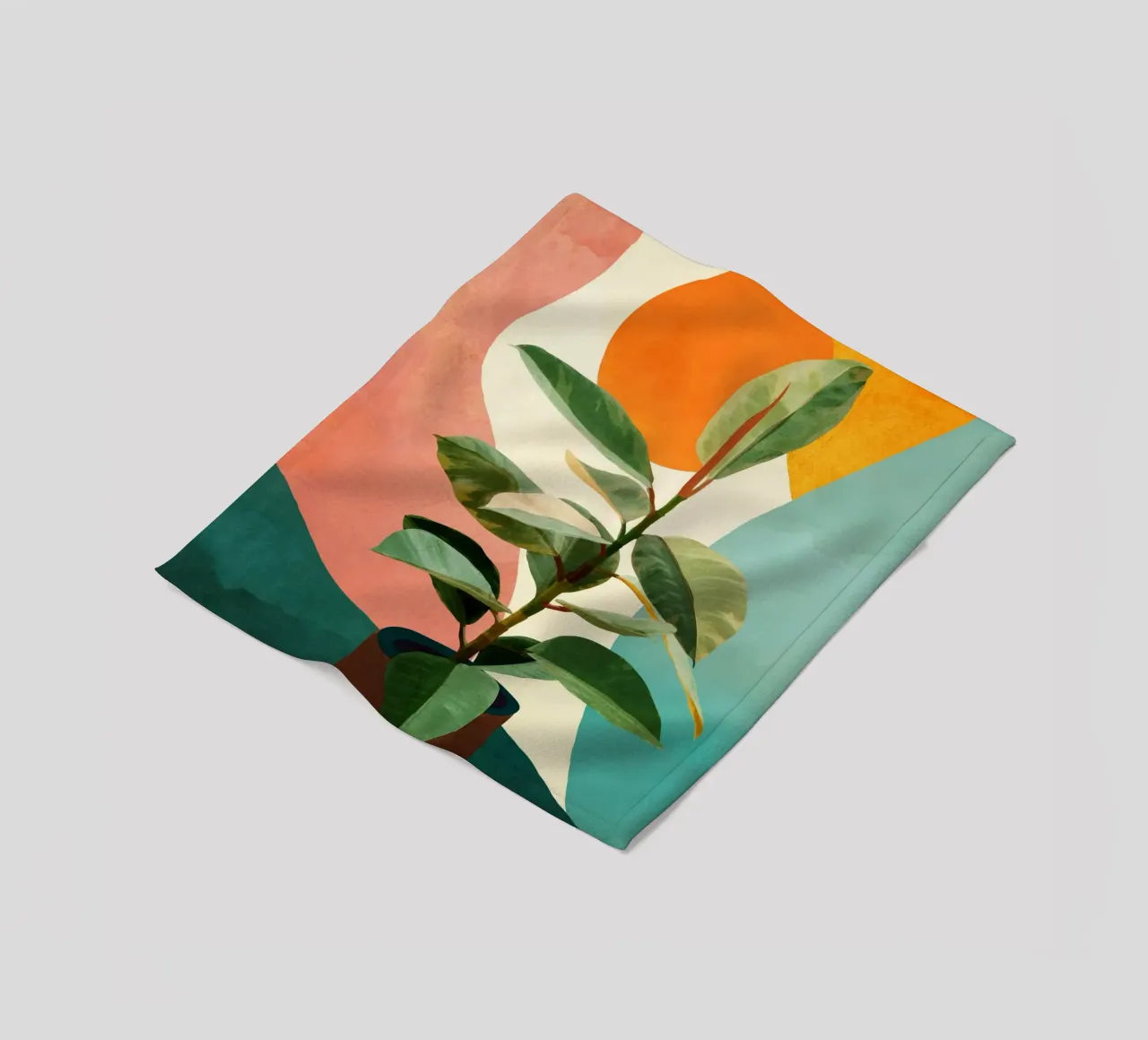 Colorful Ficus 1 coperta in pile da cityart