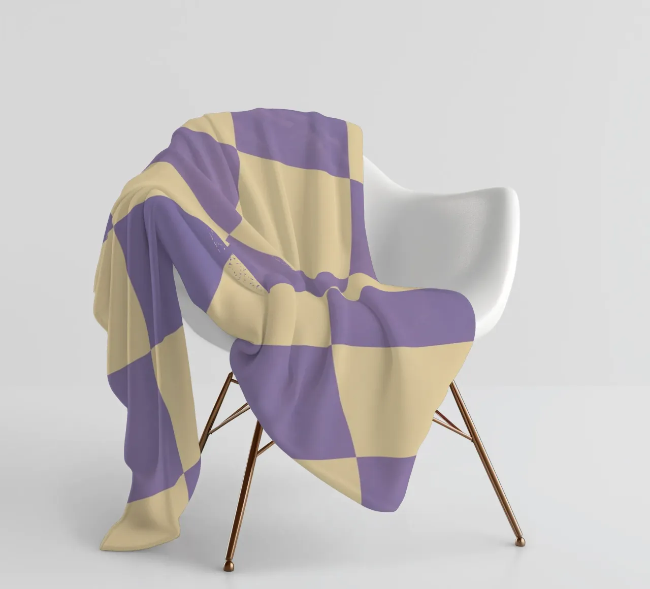 Scacchiera viola e gialla. coperta in pile da Sixmai