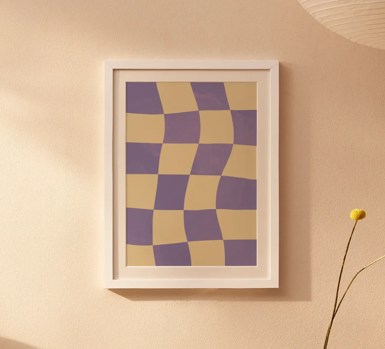 Damier violet et jaune. poster de Sixmai