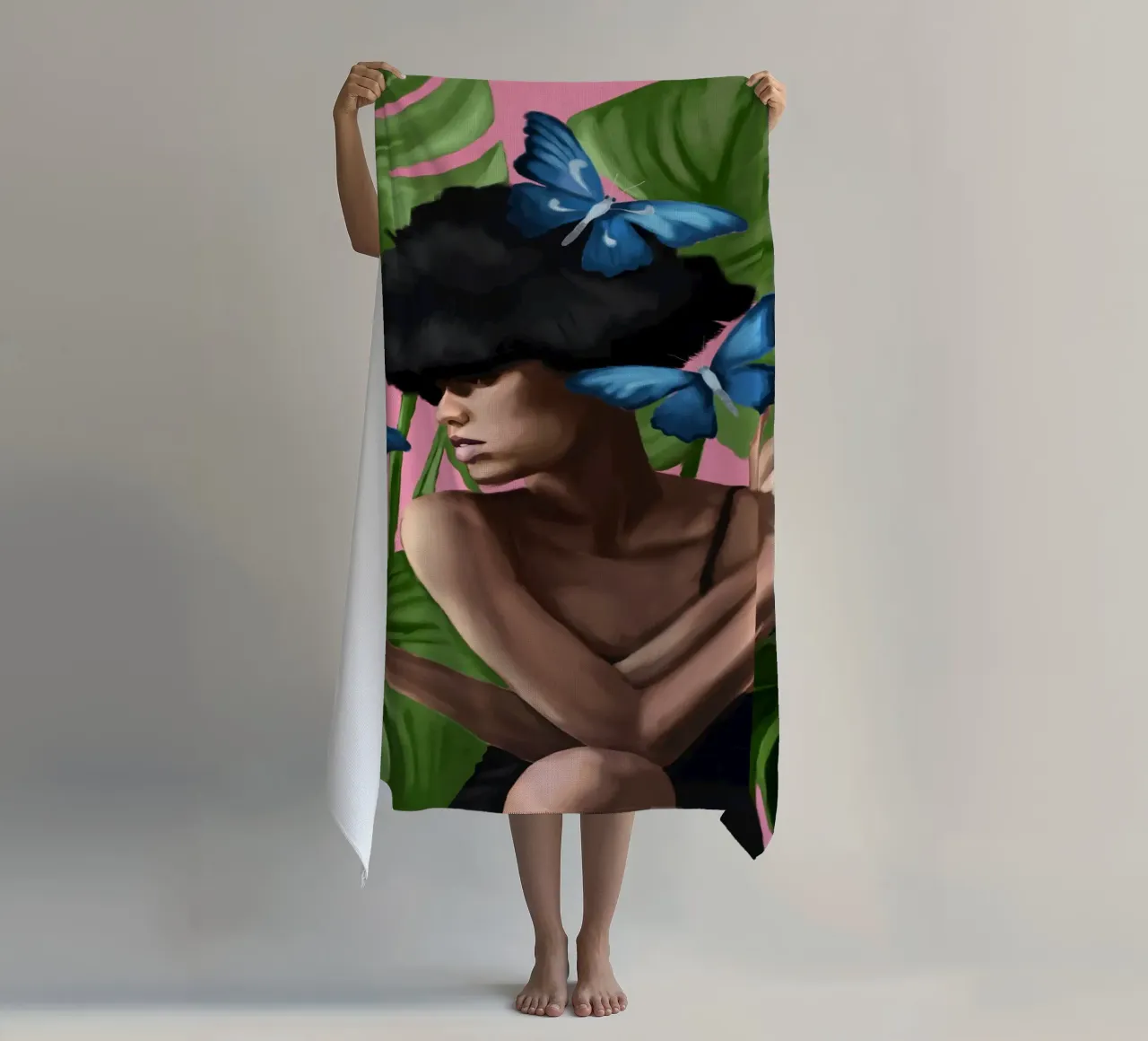 Imagination beach towel by Nadjaa