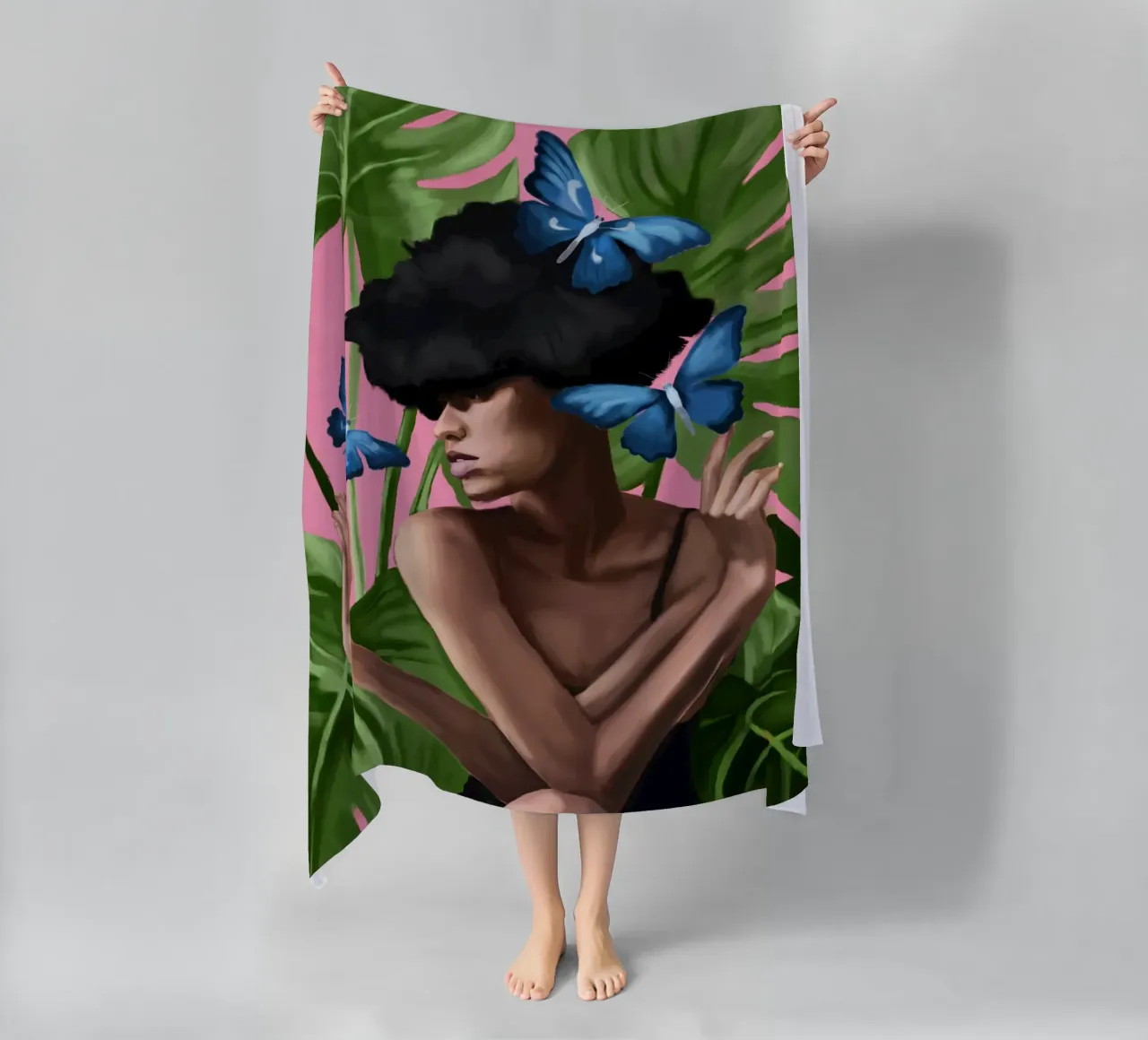 Imagination beach towel by Nadjaa