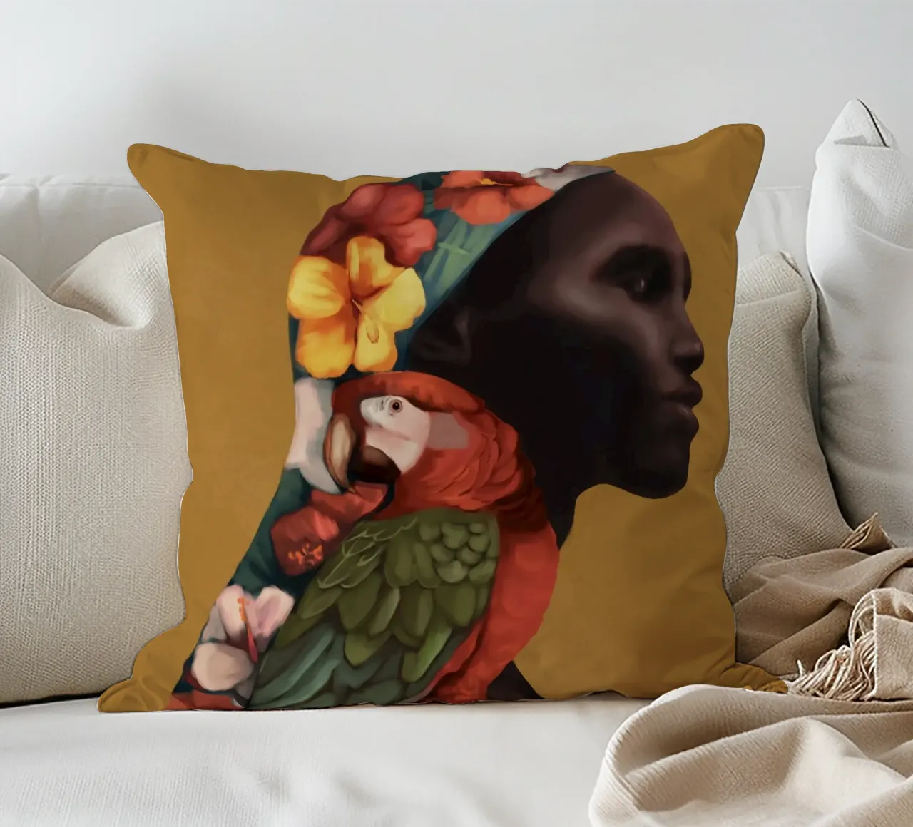 Echoes of Nature 1 decorative cushion by Nadjaa