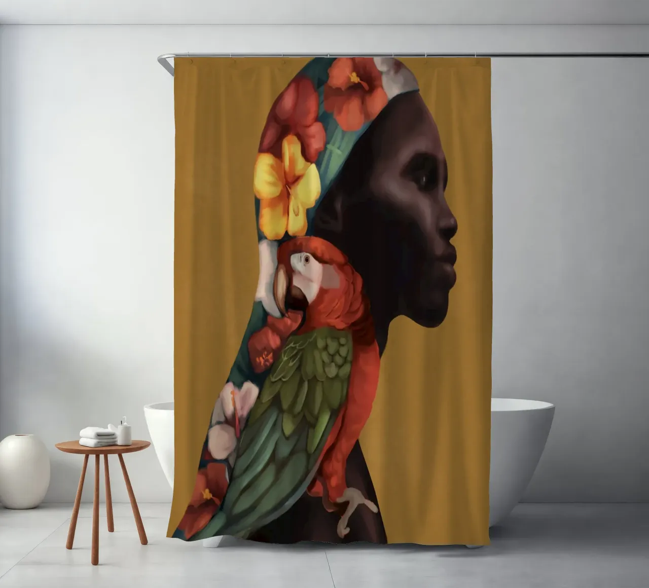 Echoes of Nature 1 shower curtain by Nadjaa