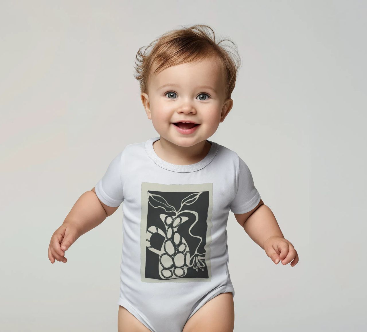 Abstract Botany 1 body neonato maniche corte da Nadjaa