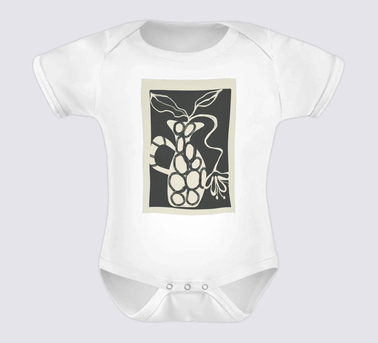 Abstract Botany 1 body neonato maniche corte da Nadjaa