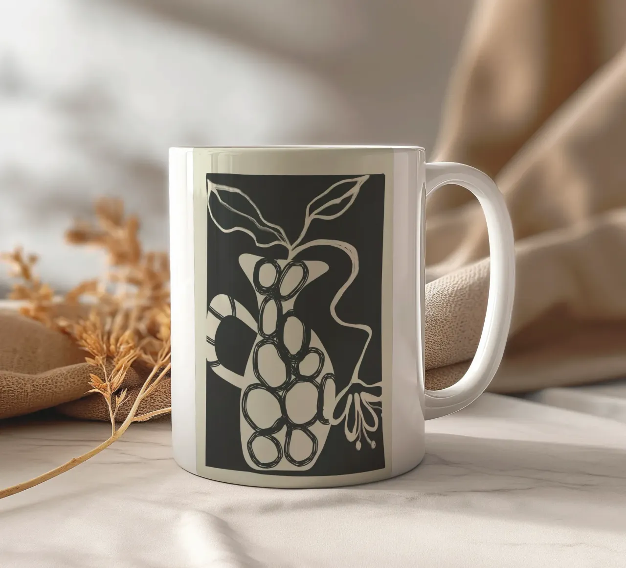 Abstract Botany 1 mug en céramique de Nadjaa