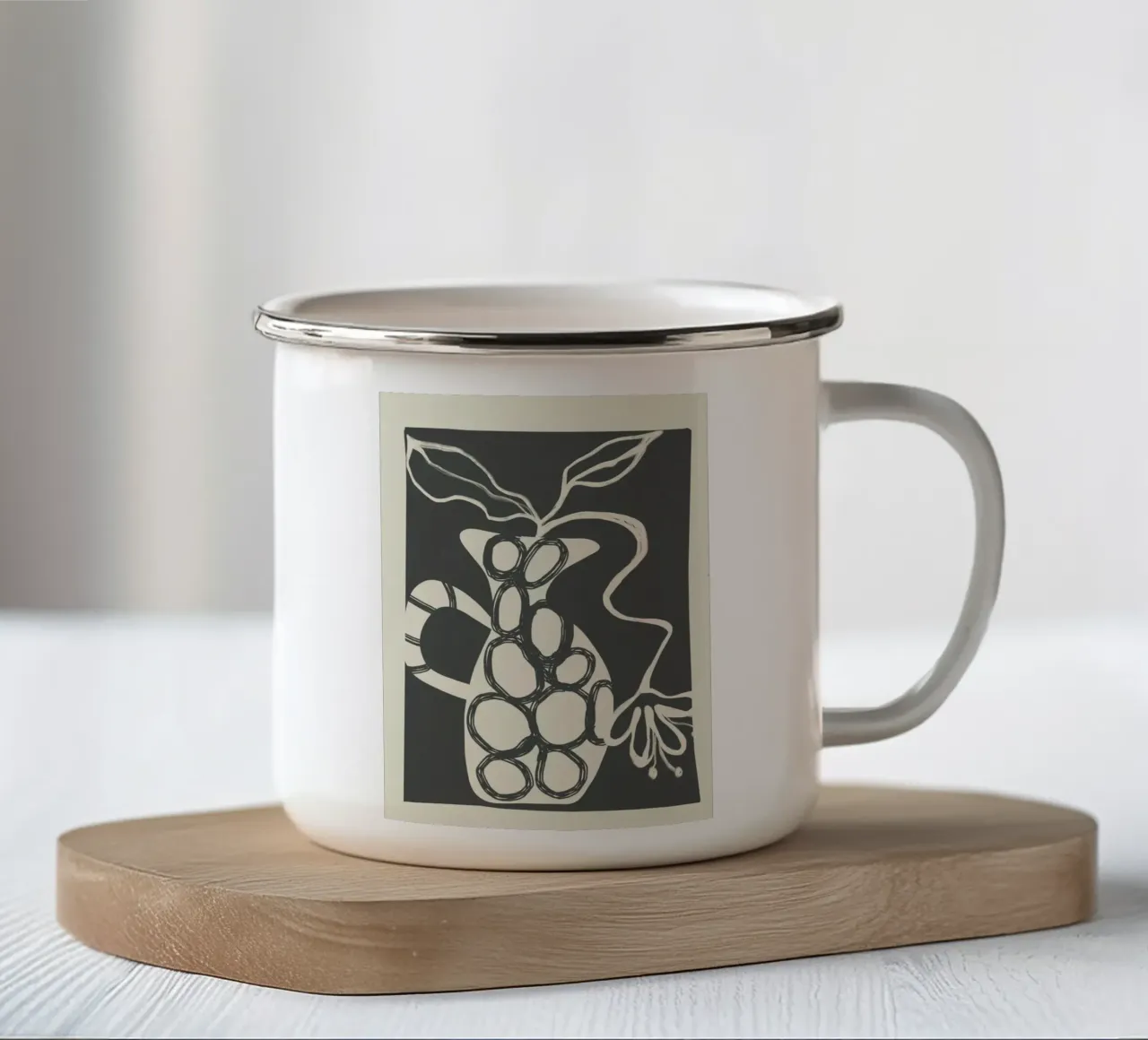 Abstract Botany 1 mug en émail de Nadjaa