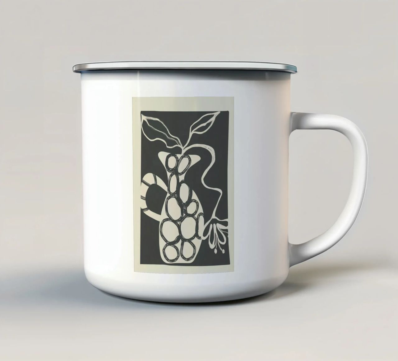 Abstract Botany 1 tazza in smalto da Nadjaa