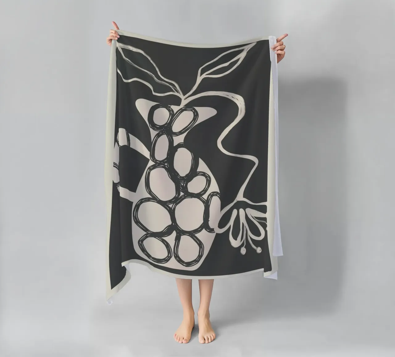 Abstract Botany 1 beach towel by Nadjaa