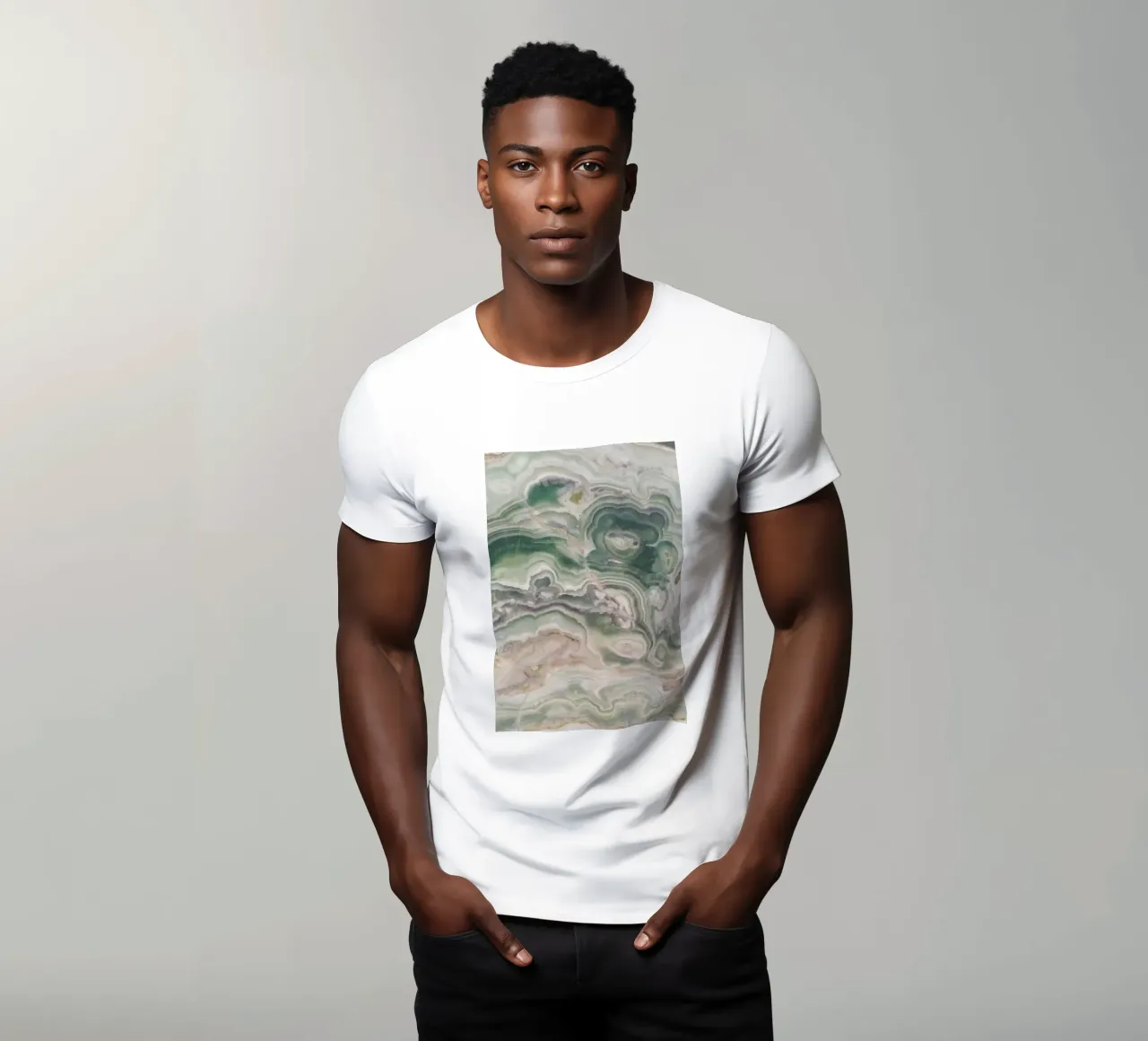 Gray and Gold Agate t-shirt da cafelab