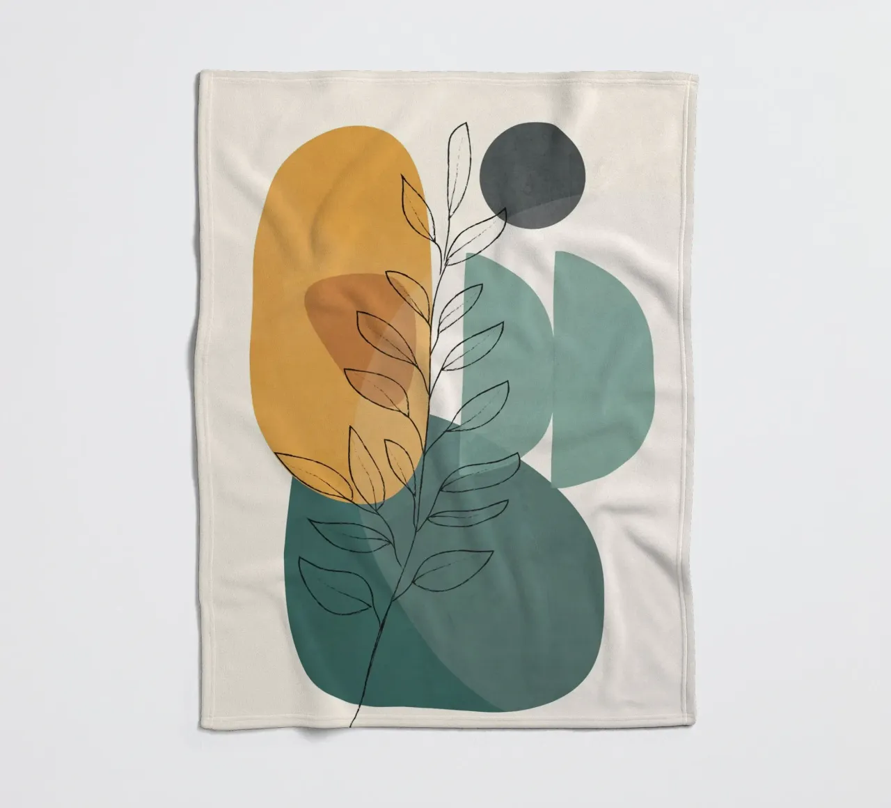 Abstract Branch 02 fleece blanket by Nadjaa