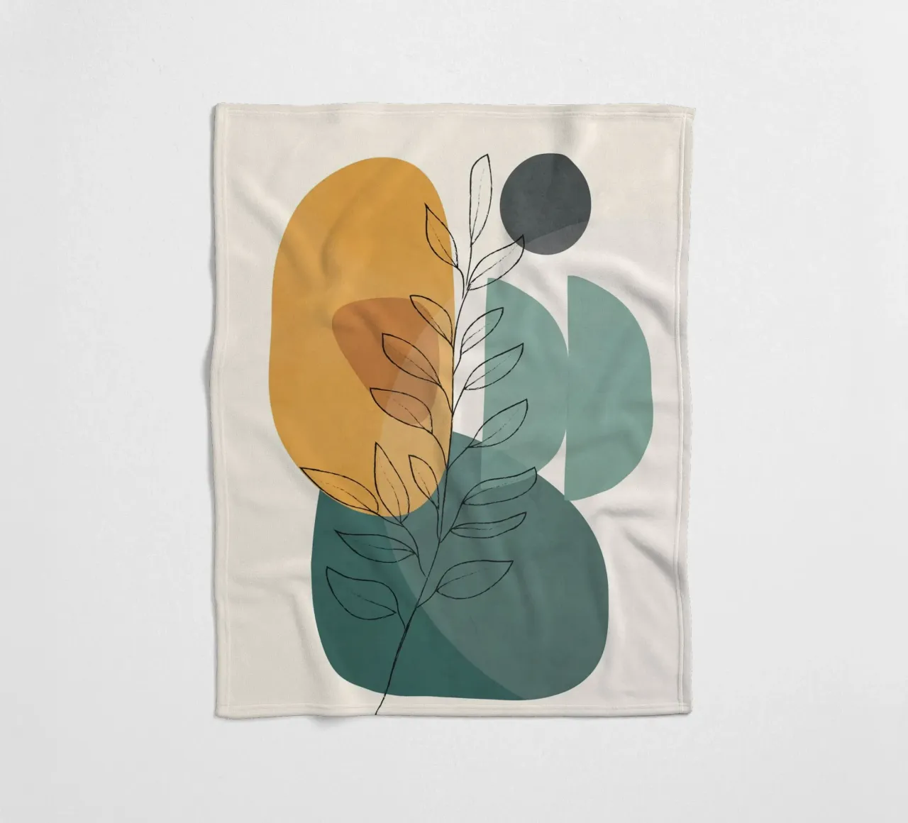 Abstract Branch 02 fleece blanket by Nadjaa