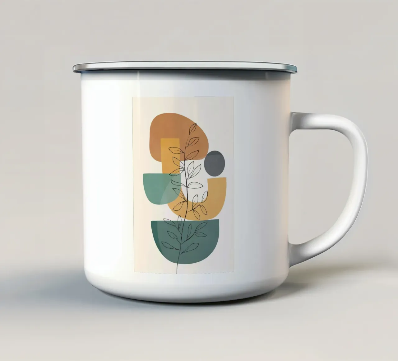 Abstract Branch 03 mug en émail de Nadjaa