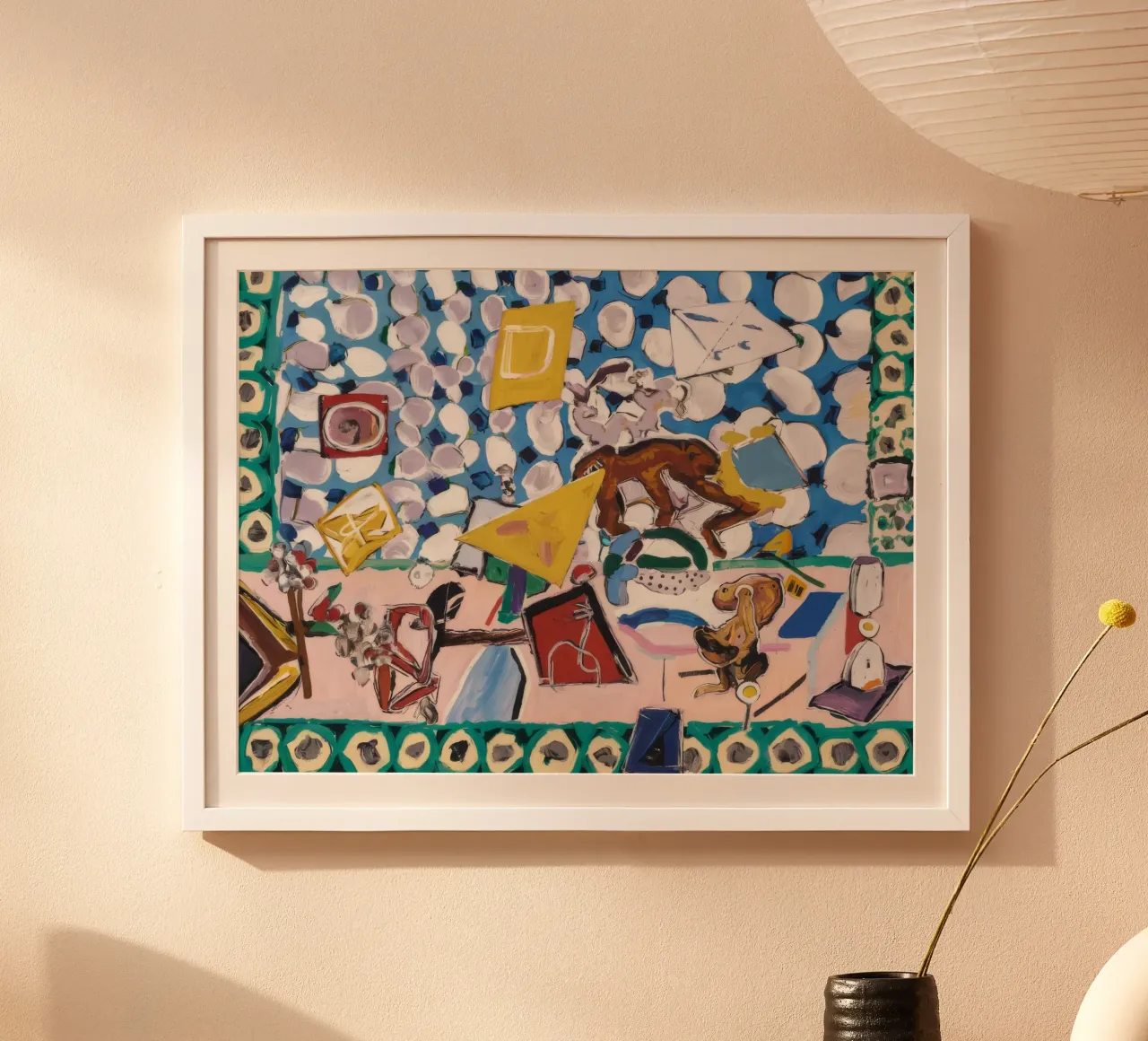 Sogno astratto tropicale poster con telaio in alluminio da Beach Palette