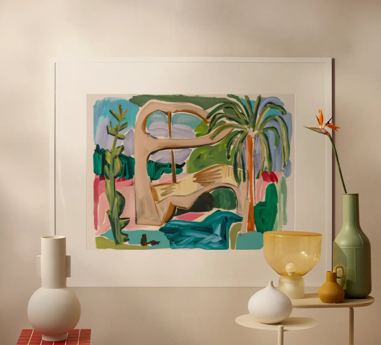 Floating Pool Serenity poster with aluminum frame by Beach Palette