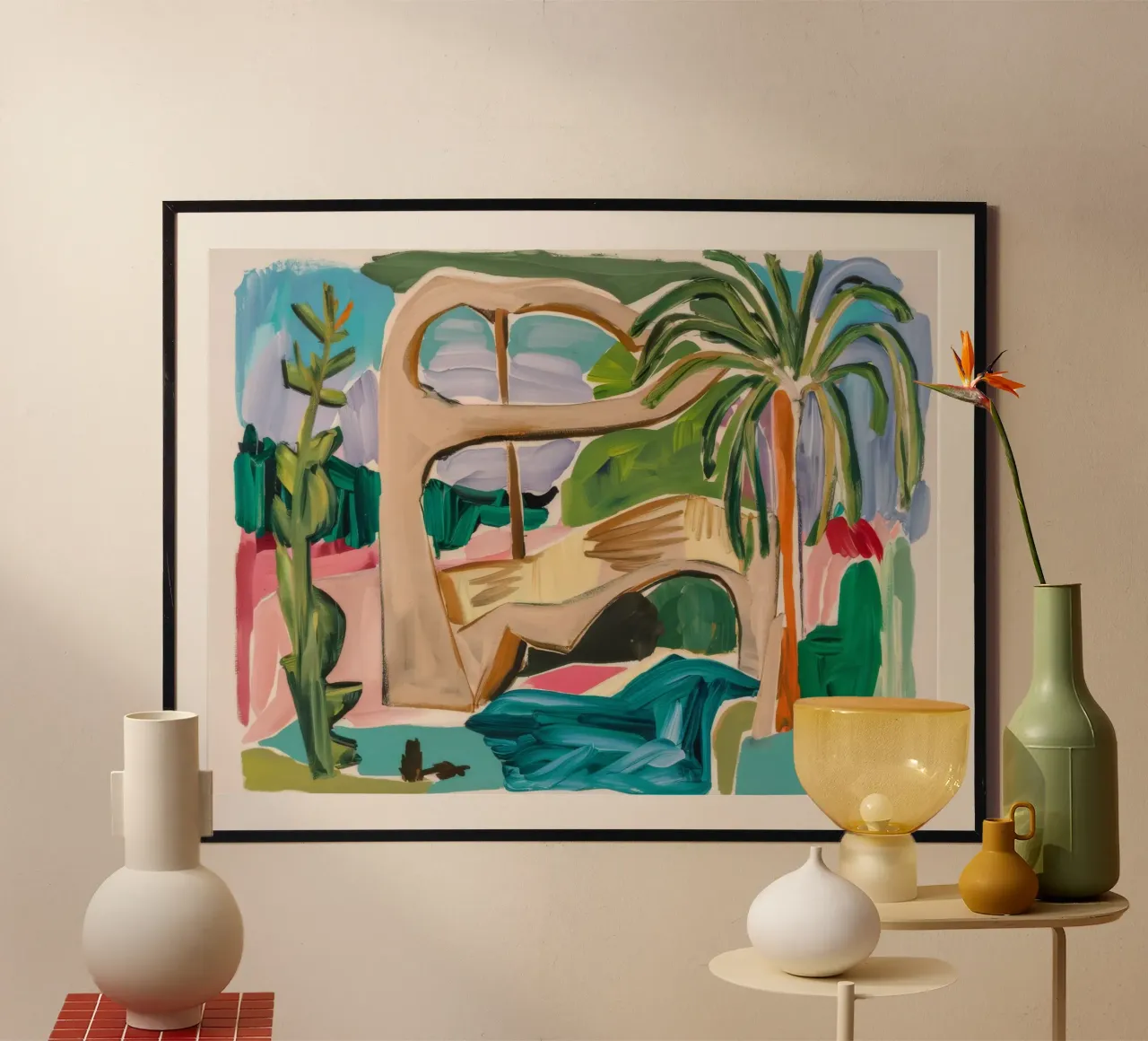 Floating Pool Serenity poster with aluminum frame by Beach Palette